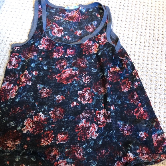 Pink rose tank top - Picture 1 of 2